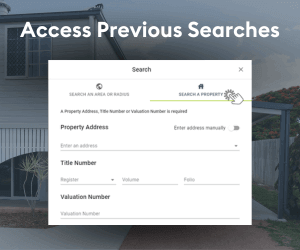 Access Previous Searches option
